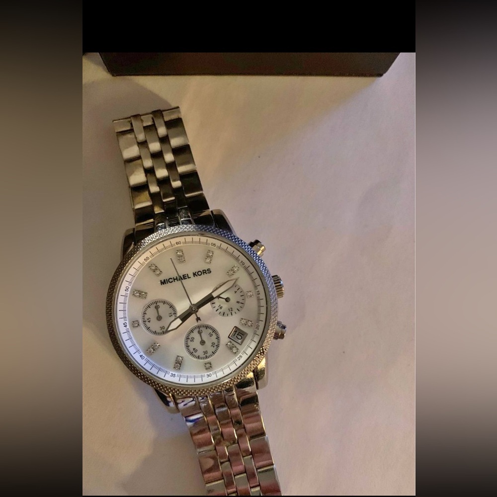 Michael Kors watch. Silver, no flaws.